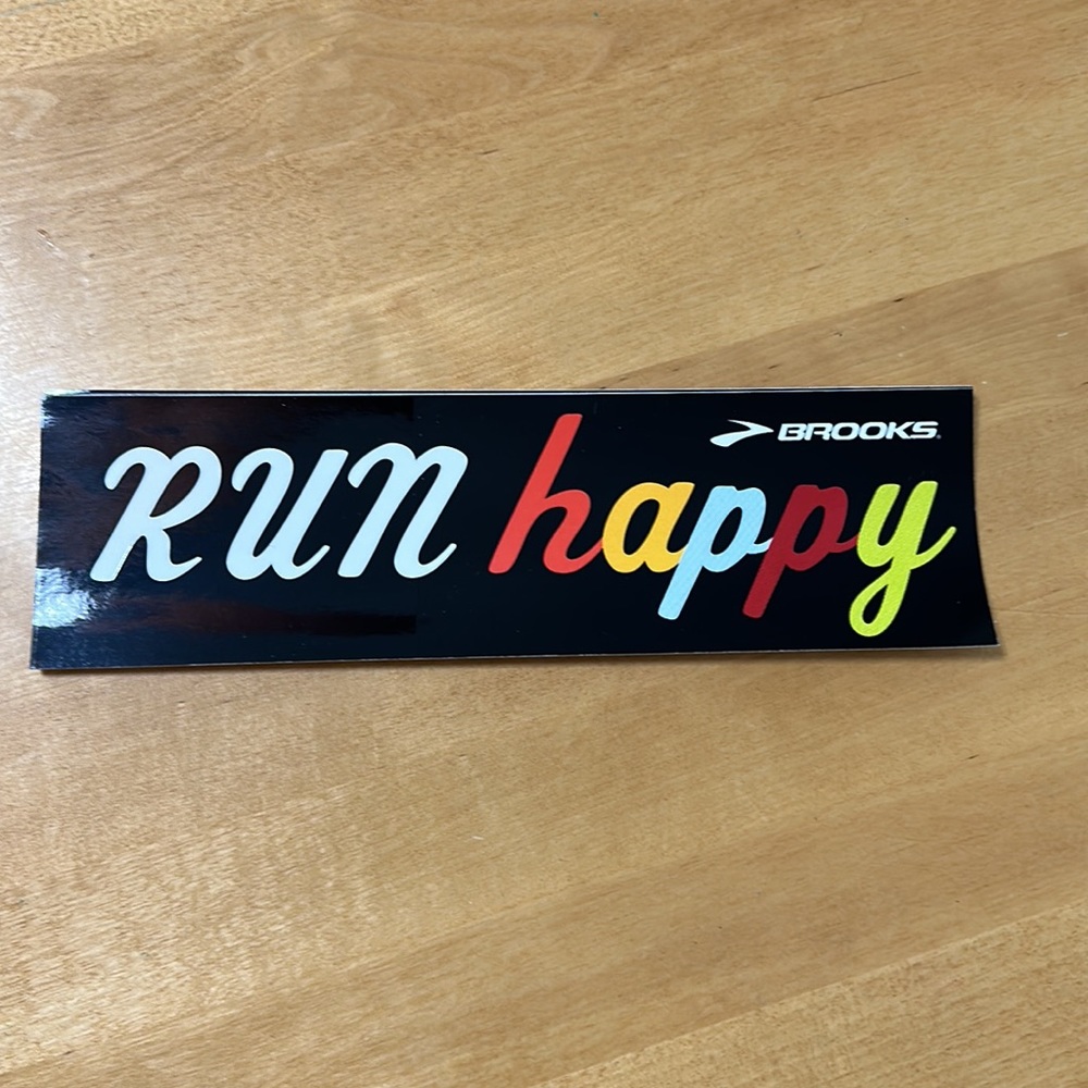Set of Six Brooks Run Happy Bumper Stickers